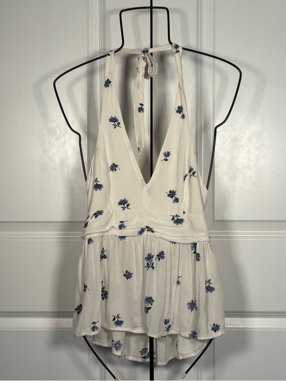 American Eagle Outfitters Floral Smocked Halter Top